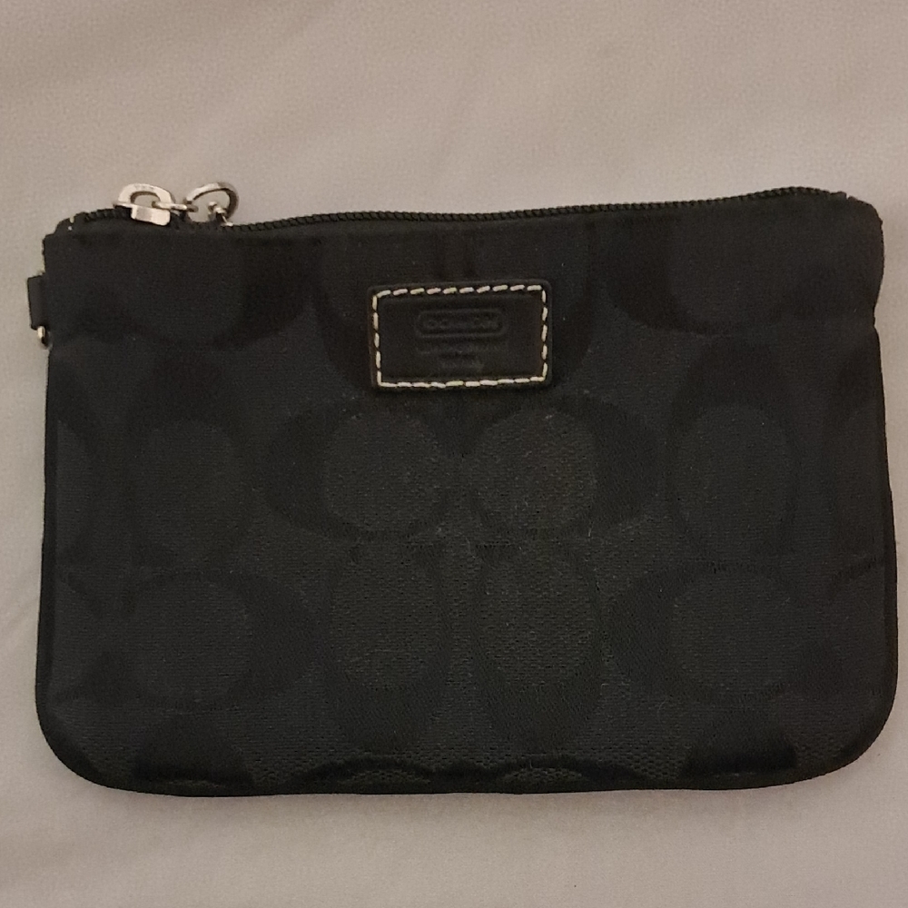 Coach Black Signature Wristlet